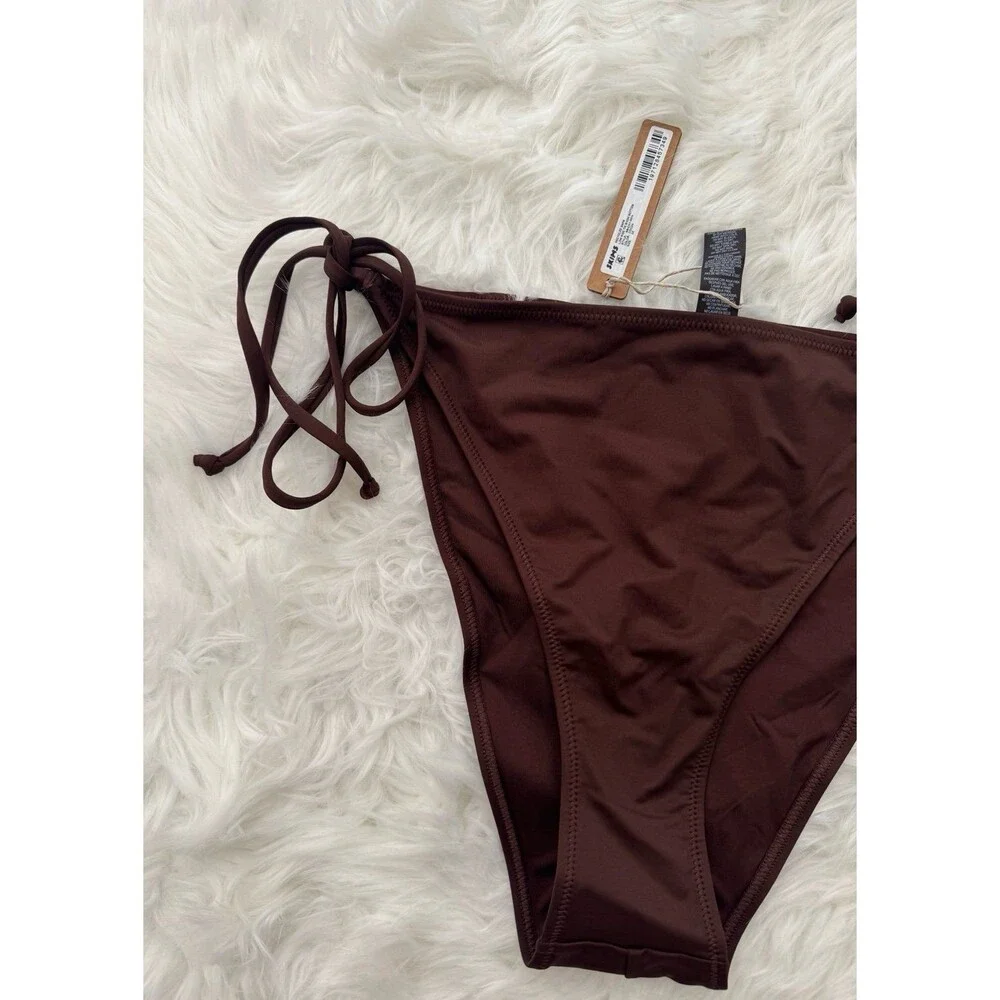 Skims Swim Low Rise Tie Bikini Bottom Cocoa Size 2X